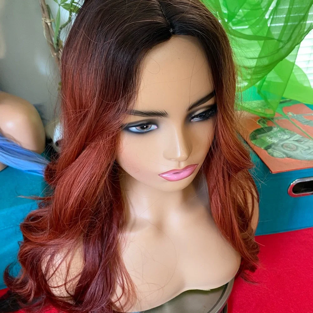 LAST ONE- Deep red ombré wig